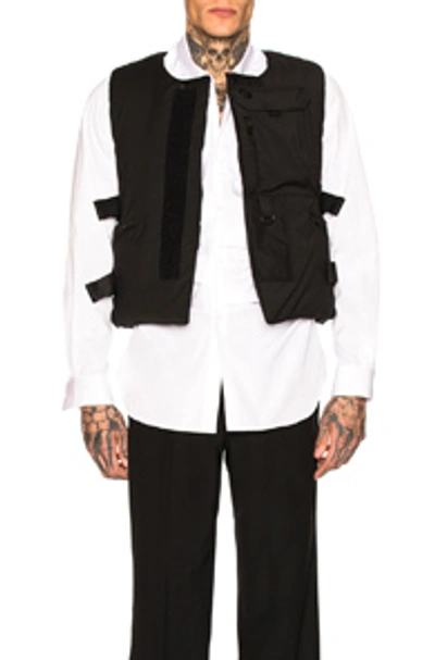 Shop Junya Watanabe Striped Vest In Black