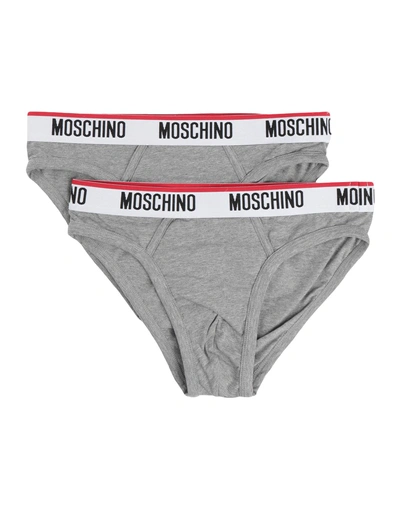 Shop Moschino Briefs In Grey