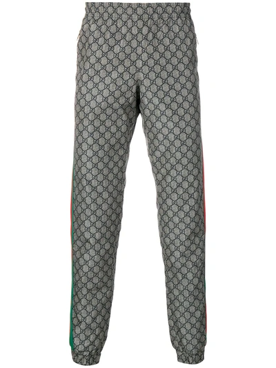 Shop Gucci Gg Printed Joggers - Blue