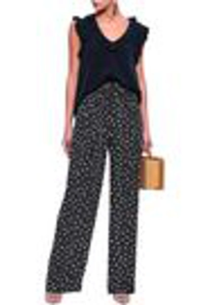 Shop Zimmermann Woman Printed Crepe Wide-leg Pants Charcoal