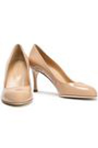Sergio Rossi Patent-leather Pumps In Beige