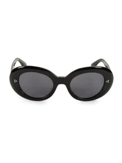 Shop Oliver Peoples Erissa 52mm Oval Sunglasses In Black