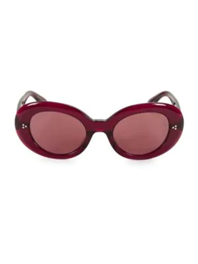 Shop Oliver Peoples Erissa 52mm Oval Sunglasses In Red