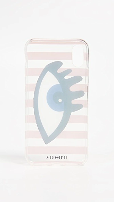 Shop Iphoria Stripes Eye Blue Iphone X Case In Rose