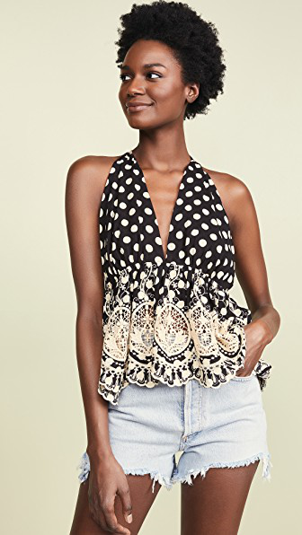 polka dot halter top