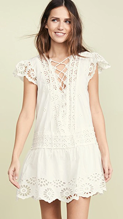 Shop Free People Esperanza Eyelet Mini Dress In Ivory