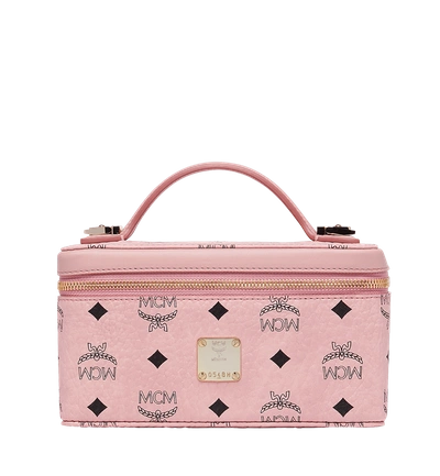 Shop Mcm Rockstar Vanity Case In Visetos Original In Soft Pink