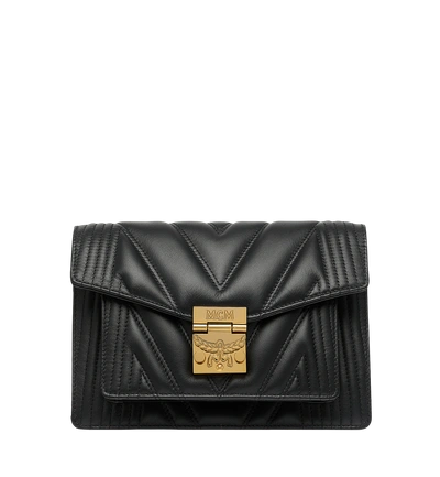Shop Mcm Patricia Crossbody In Quilted Leather In Black | Black