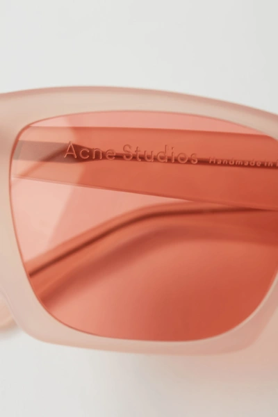 Shop Acne Studios Ingridh Pink/pink In D-frame Acetate Sunglasses
