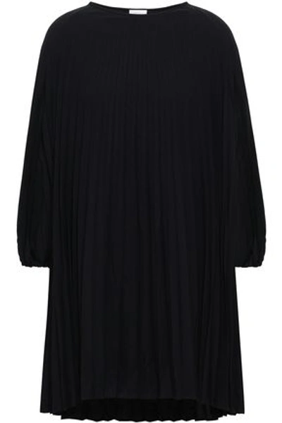 Shop Zimmermann Woman Pleated Crepe Mini Dress Black