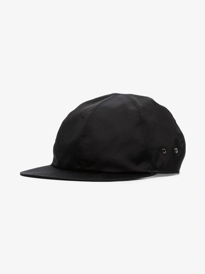 Shop Alyx 1017  9sm Black Flat Peak Baseball Cap In 150 Black Silver