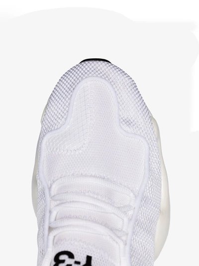 Shop Y-3 White Kaiwa Pod Mesh Low Top Sneakers