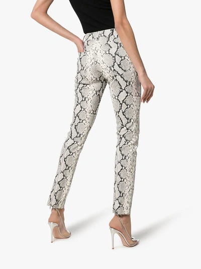 Shop Alyx 1017  9sm Leather Snakeskin Print Trousers In 002 Grey