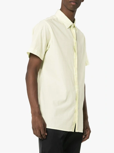 Shop Alyx 1017  9sm Buttoned Cotton Shirt In Neon Yellow