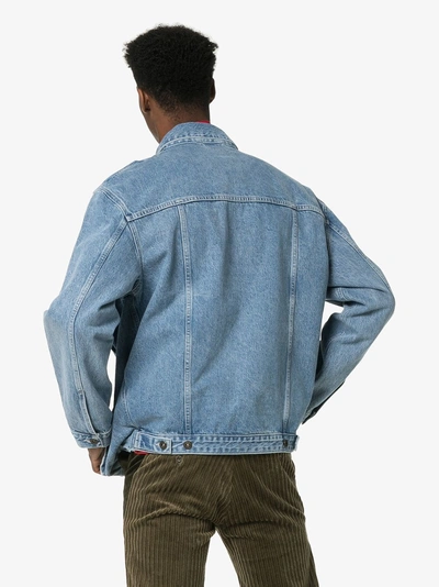 Shop Y/project Y / Project Reconstructed Denim Jacket In Blue