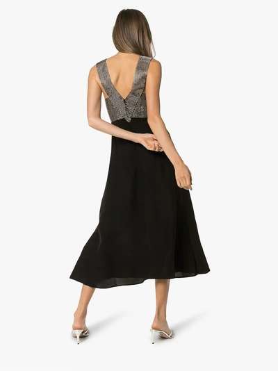Shop Christopher Kane Crystal Bodice Dress In 1000 Black