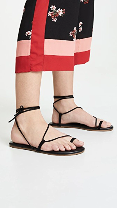 Shop Tkees Jo Lace Up Sandals Bleeker / Black