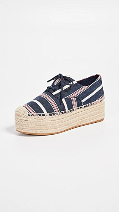 Shop Tory Burch Florence 40mm Platform Espadrilles In Navy Multi