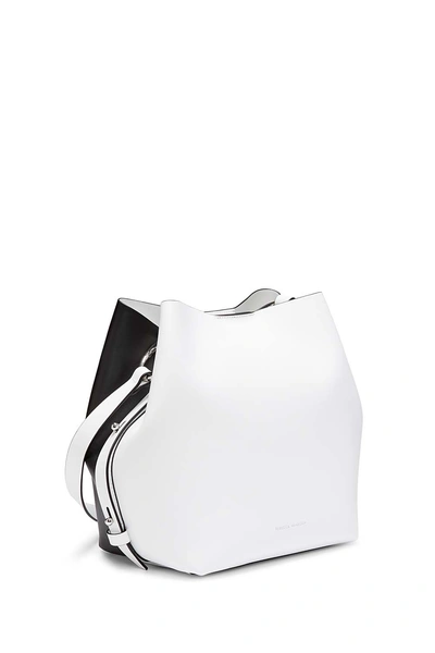 Shop Rebecca Minkoff Kate Medium Convertible Bucket Bag In Black/white