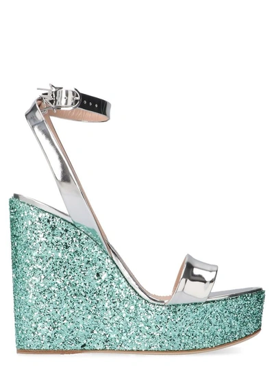 Shop Giuseppe Zanotti Design Glitter Wedges In Multi