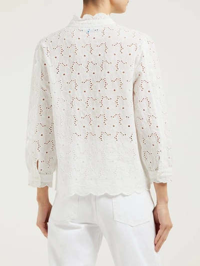 M.i.h Jeans - Mabel Broderie Anglaise Cotton Shirt - Womens - White |  ModeSens