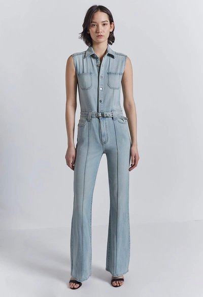 Shop Current Elliott The Zenith Jumpsuit In Blue Wave