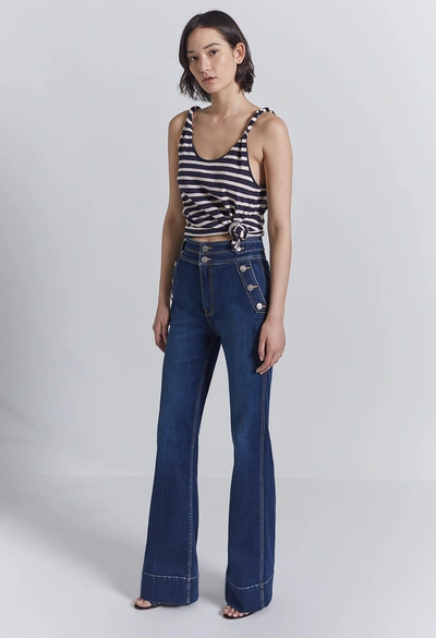 Shop Current Elliott The Maritime Pant In Blue Wave