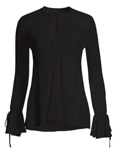 Shop Derek Lam 10 Crosby Women's Bell Sleeve Blouse In Black