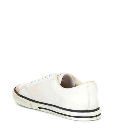 Shop Balenciaga Match Leather Sneakers In White