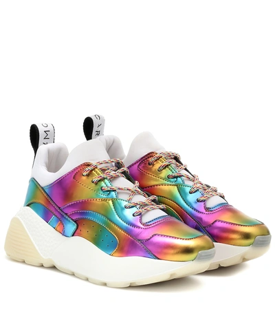 Shop Stella Mccartney Eclypse Metallic Sneakers In Multicoloured