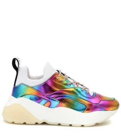 Shop Stella Mccartney Eclypse Metallic Sneakers In Multicoloured