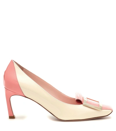 Shop Roger Vivier Trompette Tongue Leather Pumps In Pink