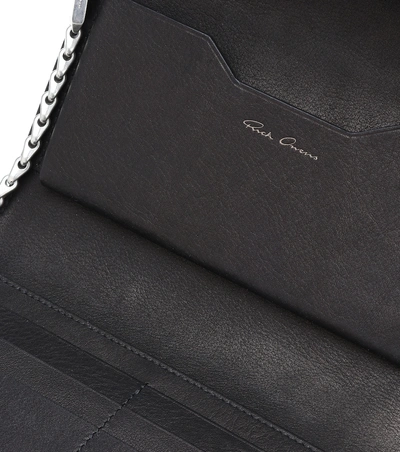 Shop Rick Owens Leather Shoulder Bag In Black