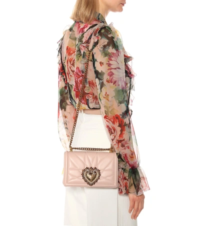 Shop Dolce & Gabbana Medium Devotion Shoulder Bag In Pink