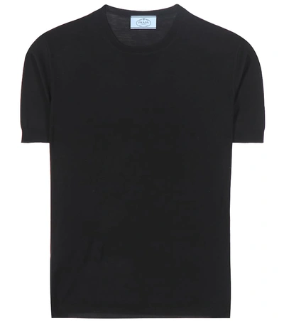 Shop Prada Virgin Wool Top In Black