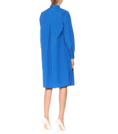 Shop Marni Cotton Shirt Dress In Blue