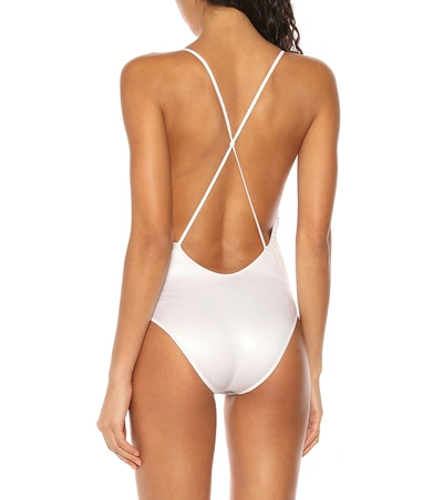 Shop Missoni Sequined Swimsuit In White