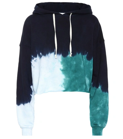 Shop Re/done Tie-dye Cotton Hoodie In Blue