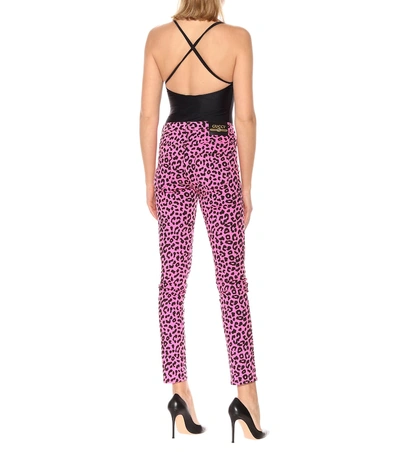 Shop Gucci Leopard High-rise Skinny Jeans In Pink