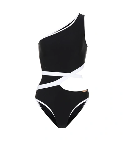 Shop Alexandra Miro Tatiana One-shoulder Swimsuit In Black