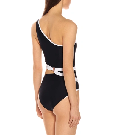 Shop Alexandra Miro Tatiana One-shoulder Swimsuit In Black