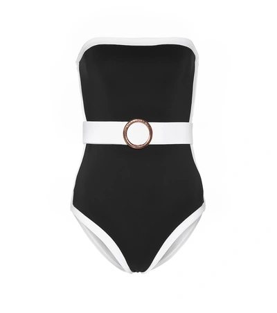 Shop Alexandra Miro Whitney Belted Swimsuit In Black