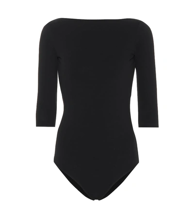 Shop Acne Studios Stretch Cotton Bodysuit In Black