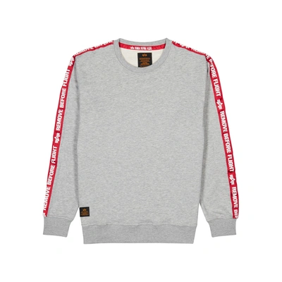 Shop Alpha Industries Rbf Tape Cotton-blend Sweatshirt In Grey