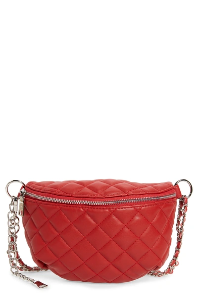 Shop Steve Madden Quilted Faux Leather Fanny Pack - Red