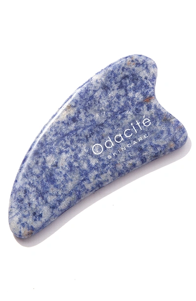 Shop Odacite Crystal Contour Gua Sha Rose Quartz Beauty Tool In Blue