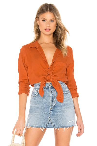 Shop Acacia Swimwear Milos Button Up In Apricot