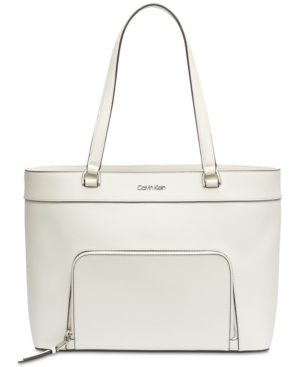 calvin klein louise leather tote