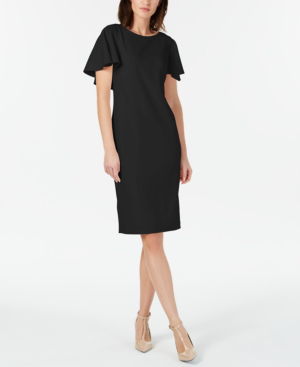 calvin klein capelet sheath dress