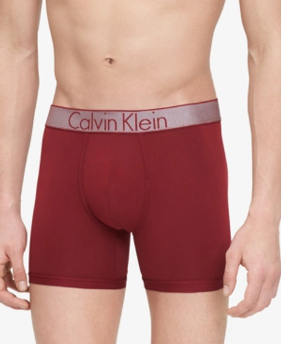 Shop Calvin Klein Men's Customized Stretch Boxer Briefs In Biking Red